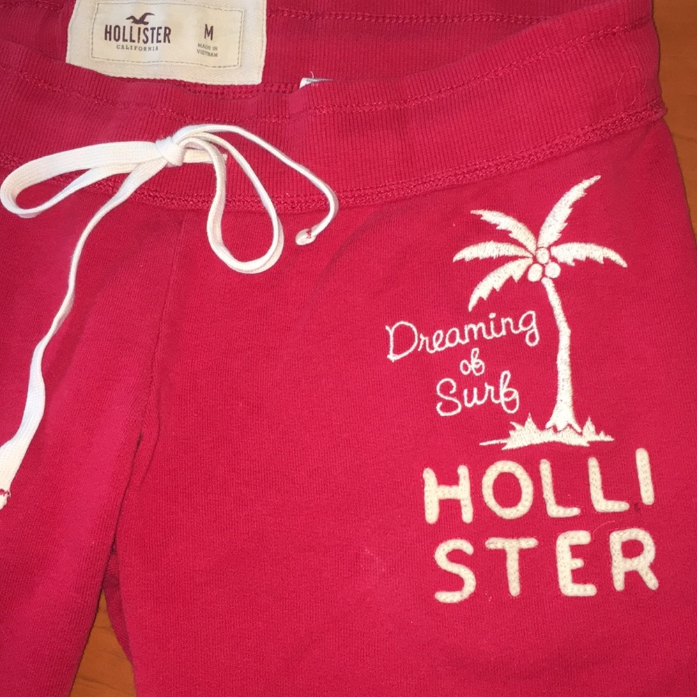 Red Hollister sweatpants